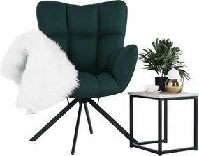Scaun de design, ţesătură verde, KOMODO