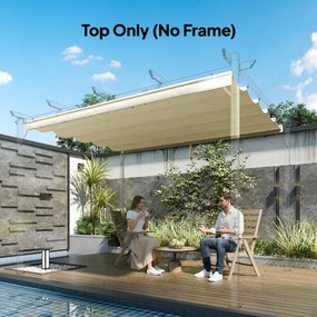 Outsunny Copertină de Schimb pentru Pergolă de Grădină cu 10 Orificii de Drenaj, Acoperire din Poliester, 250x255 cm, Gri | Aosom Romania