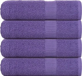 vidaXL Prosoape de baie, FROGN, 4 buc., violet, 100x150 cm, 360 g/m²