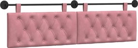 vidaXL Cap de pat suspendat Pe perete Roz 170 x 55 x 7 cm Catifea