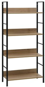 vidaXL Etajeră cărți 3 rafturi, stejar,60x27,6x124,5 cm lemn prelucrat