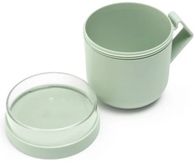 Ceasca pentru supa cu capac Brabantia Make&Take 1006294, 600+180 ml, Capac cu infiletare, Fara BPA, Verde