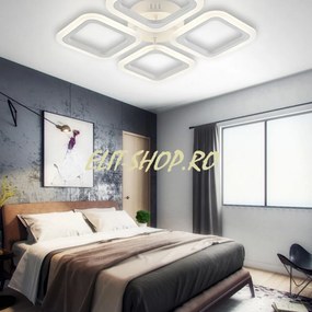 Lustra LED Cu Telecomanda, Elit's, 4 Patrate, 112 w