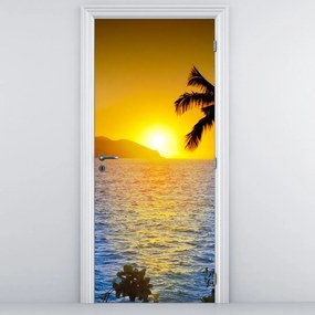Fototapet pentru ușă - Apus de soare la mare (95x205cm)