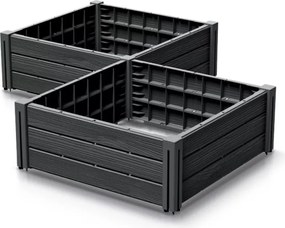 Strat înălțat BASE PLANT, 61x61x46cm, antracit Prosperplast