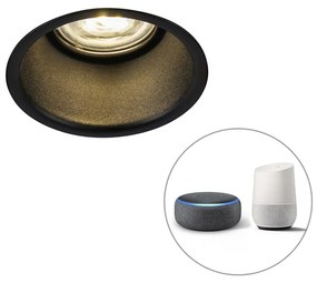Spot modern inteligent îngropat negru cu WiFi GU10 - Dept