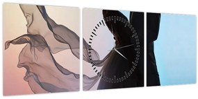 Tablou - Cuplu dansator (cu ceas) (90x30 cm)