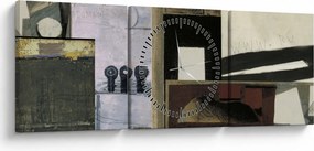 Tablou - Cubism (cu ceas) (90x30 cm)