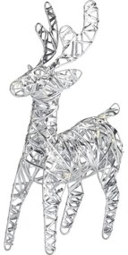 Ren de Crăciun luminos Silver, 21 x 14 cm, 30micro LED, cu baterii