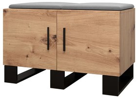 Set mobilier pentru hol Amanda 14 (Stejar artisan + gri închis). 1085977