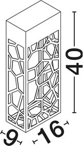 Aplica LED pentru exterior design arhitectural RAGNO negru