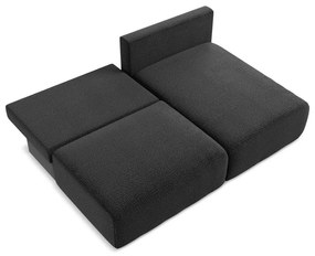 Colțar negru extensibil/cu spațiu de depozitare (cu colț pe partea dreaptă) Kalena – Makamii