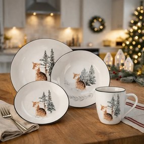 Farfurie întinsă din porțelan Winter Fawn , 27 x 2,6 cm