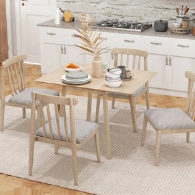 HOMCOM Masă Pliantă cu 2 Clapete, Masă pentru 2-4 Persoane din Lemn de Pin, 110x86x76 cm, Lemn Natural | Aosom Romania