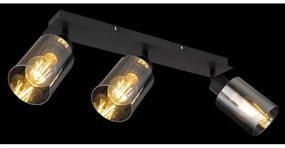 Plafoniera cu 3 spoturi directionabile design modern HADERA negru