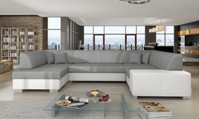 Canapea modulara cu spatiu pentru depozitare, 320x73x207 cm, Havana L02, Eltap (Culoare: Maro inchis texturat / Bej deschis)
