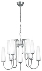 Candelabru cu 10 brate design modern Magnum crom