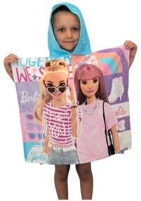Barbie Together poncho prosop de plajă 60x120 cm