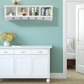 Cuier de perete cu compartimente de depozitare