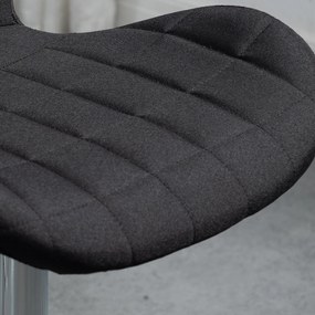 HOMCOM Set de 2 Taburete de Bar Design Contemporan Înălțime de șezut reglabilă 59-81 cm rotative 360° In Negru | Aosom Romania