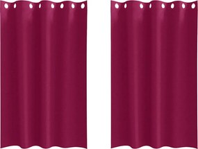 vidaXL Perdele Opaque cu Inel 2 pcs Roșu Vin 175 x 140 cm Poliester