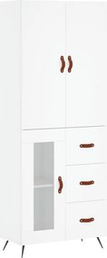 vidaXL Dulap înalt, alb, 69,5x34x180 cm, lemn compozit