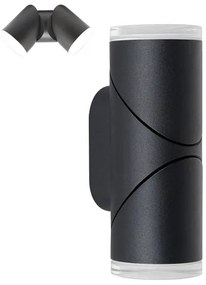 Spot LED de perete de exterior Prezent 28210A AKARA 2xLED/5W/230V IP65 negru