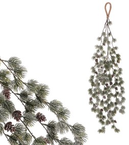 Ramură artificială de Larice cu conuri, 100 cm,verde