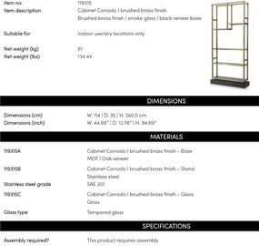 Raft design LUX, Otel Alama Periata, Sticla Fumurie, Corrado I
