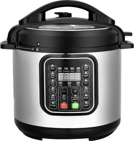 Multicooker Elite EPC-61280, 1000 W, 6 l, 11 programe, Timer, Afisaj LED, Inox/Negru