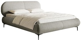 Pat matrimonial 180 cm Octave 180B (cu somieră) (gri + negru). 1099974