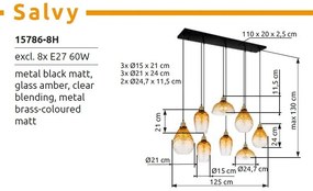 Lustra suspendata design modern SALVY 8L