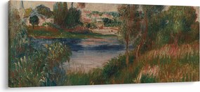 Tablou - Auguste Renoir, Landscape at Vetheuil, reproducere (120x50 cm)