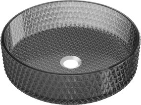 Mexen Aura chiuvetă de sticlă de blat 39 x 39 cm, neagră - 24013970