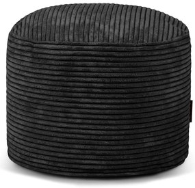 Fotoliu bean bag negru cu tapițerie din catifea reiată Mini – SLOWDOWN