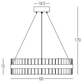Lustră LED pe cablu dimabilă LED/56W/230V auriu Zambelis 22039