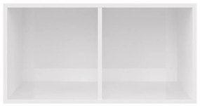 Cutie de depozitare viniluri, alb extralucios, 71x34x36 cm lemn 1, Alb foarte lucios
