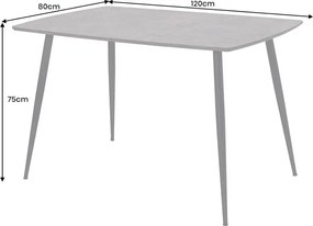 Masa dining APARTMENT 120cm gri beton