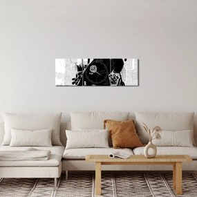Tablou - Născut să călătorească (cu ceas) (90x30 cm)