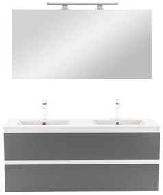 Mobilier complet de baie Vario Forte 120 alb-antracit