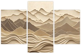 Tablou - Linii Montane 3D (90x60 cm)