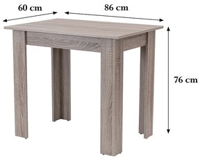 Masă de dining Yorki Standard 86x60 cm stejar yorki