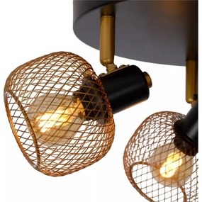 Spot Lucide 77978/13/02 MAREN 3xE14/13W/230V negru/alamă