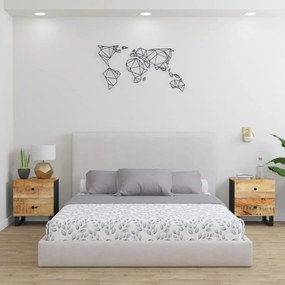 vidaXL Noptiere, 2 buc., 40x33x46 cm, lemn masiv de acacia
