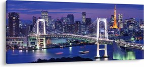 Tablou metropolei nocture (120x50 cm)