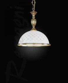Lustra / Pendul clasic alama/sticla realizat manual 7102
