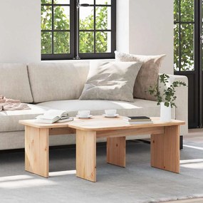 vidaXL Masă de cafea 2 pcs Natural 100 x 69 x 35.5 cm