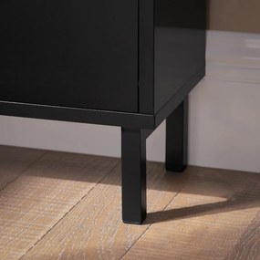 PANN1 - Pantofar 50 cm foarte ingust, 2 compartimente, pantofare, depozitare pantofi, mobilier hol - Negru