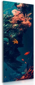 Tablou lume subacvatică suprarealistă - 50x150