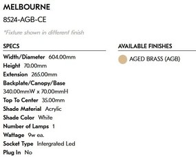Aplica de perete LED pentru oglinda sau tablou Melbourne